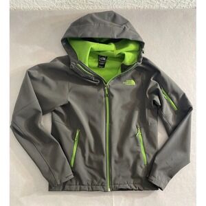 The North Face Jacket Mens S/P Gray Apex Android Soft Shell Hoodie Hiking Trail